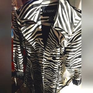 Zebra water resistant jacket and raincoat by outerwear brand